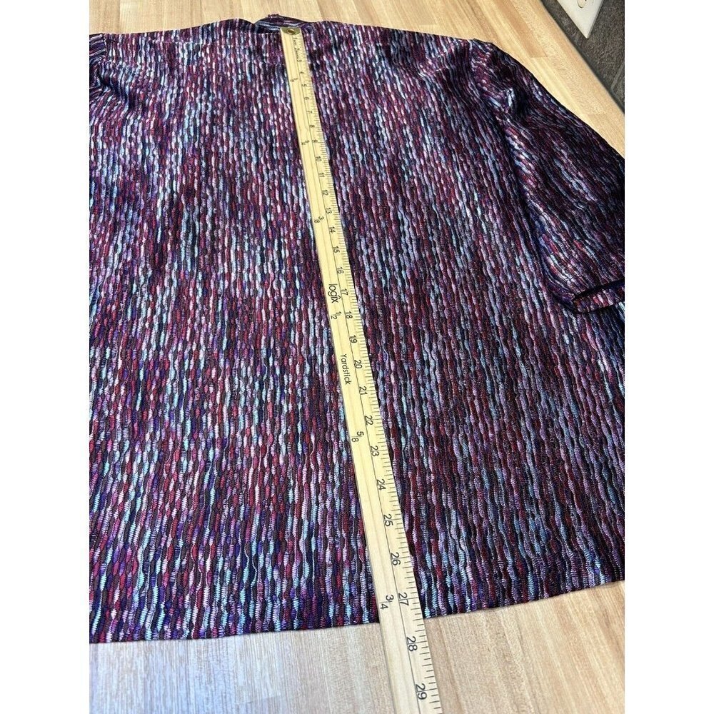 Catherines Maggie Barnes Size 2X Open Cardigan Jacket 3/4 Sleeve Lightweight - Picture 11 of 12